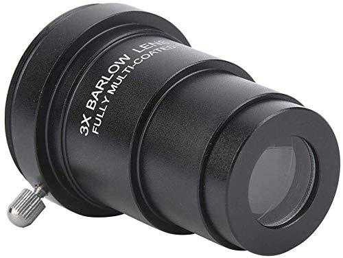 POFET 3X Barlow Lens,1.25'' Barlow Lens Astronomy Telescope Eyepiece for Eyepiece Full-coated