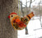 Schöne Osterdekoration und Christbaumschmuck Vogel Anhänger Holz Beidseitig Handbemalt 11 x 8,5 x 0,5 cm Ukrainische Handwerkskunst Hochwertige Ostergeschenke