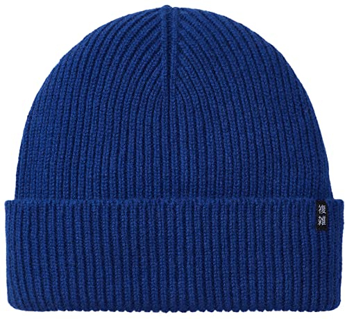 Enter the Complex® Merino Winter Mütze - Tao - 100% Merino Wolle, Beanie, Watch Cap, Strickmütze, Weich und Elastisch, Grobstrick, Damen und Herren, Royal Blau