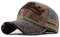 YULOONG Vintage Baumwolle Baseball Cap Fashion Washed Denim Retro Ausgefranste Kante Sonnenhut Bestickter Trucker Hut Klassische Sport Casual Cap Einstellbare Größe für Männer Frauen (A-Braun)