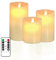 Lam(MS)pen 3 Stück LED Kerzen Flackernde Flamme LED-Echtwachskerze Flammenlose LED Teelichter LED Kerze Echtwachs mit Fernbedienung für Hochzeiten, Partys, Weihnachten, Haus Dekoration, warmweiß
