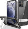 JETech Case for iPhone 12/12 Pro 6.1-Inch with Stand, Support Wireless Charging, Slim Shockproof Bumper Phone Cover, 3-Way Metal Kickstand (Black)