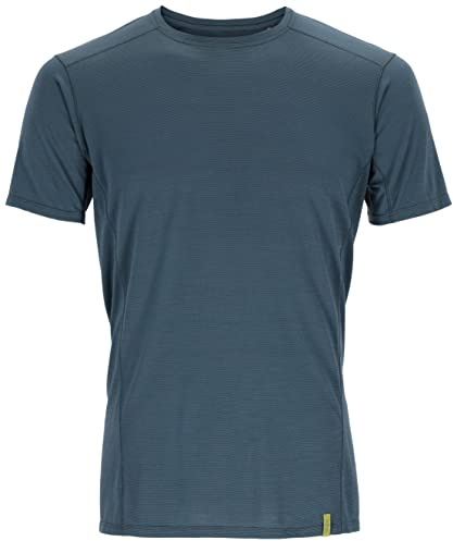 Rab Men's Syncrino Base Tee Short-Sleeve T-Shirt for Skiing, Trekking, & Climbing - Orion Blue - X-Large