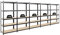 PROREGAL Mega Deal 5X Schwerlastregal Ragnar 180x90x40 cm mit Fachlast 175kg Schwarz Garagenregal Kellerregal Werkstattregal Lagerregal Steckregal