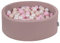 KiddyMoon Rund Bällebad Velvet Bällepool 90X30cm/300 Bälle ∅ 7Cm Ballgruben Für Babys Spielbad Kleinkinder, Hergestellt In Der EU, Erikafarben: Pastellbeige/Puderrosa/Perle