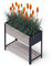 Upyard Jardinera de Madera para jardín, terraza y balcón – Jardinera con Forro Interior de Fieltro e Inserto de plástico Impermeable – Jardinera para Interior y Exterior, 78 x 36 x 72 cm, Gris