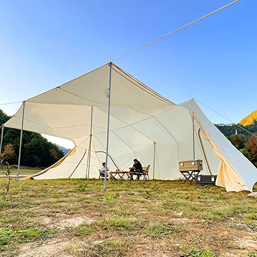 Zelte für 5–8 Personen für Camping mit Veranda, tragbares Cabana-Zelt, Sonnenschutz für Familienautoausflüge, Festivaltreffen und Picknicks (weiß, 10 x 6 x 2,8 m) small Gift
