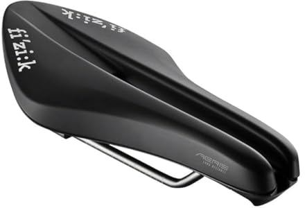 Fizik Transiro Aeris R3 Langstrecken-Triathlon-Fahrradsattel, karbonverstärkte Schale mit Kium-Schienen, 135 mm Breite, Schwarz