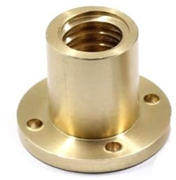 Gewindespiel Leitspindel, Messing-Flanschmutter, T10, T16, T18, T20, T24, T25, T30, T40, rechte Hand, linke Hand, Trapezgewinde, Schraubenstangen-Stützmutter Schraube trapezförmig (Color : Right Thre