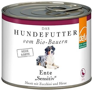 defu Hundefutter | 1 x 200 g | Bio Ente Sensitiv | Premium Bio Nassfutter Menü | Alleinfuttermittel für Hunde
