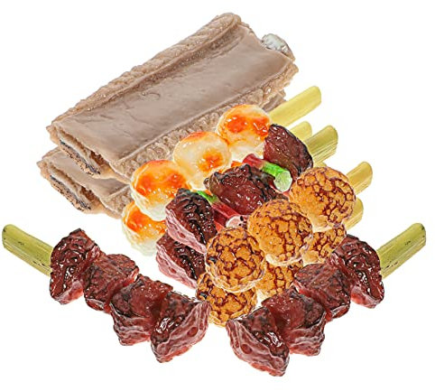 Vaguelly 10pièces Jouet De Barbecue Imitation pour Garçon Fille Accessoire De Cuisine Amusant pour Jeu De Rôle Décoration De Micro-société Et Jouet De Simulation De Nourriture
