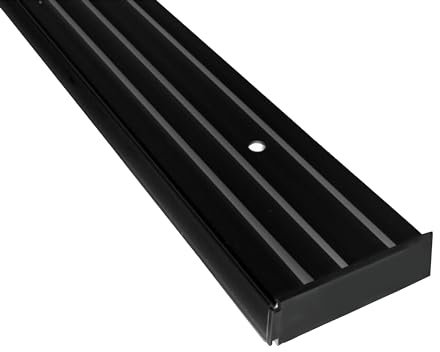 SN Deco - Vorhangschiene SH Set 3-läufig, Gardinenschiene, vorgebohrt, Komplettes Zubehör und Röllchen (schwarz, 600 cm - aus 3 Teilen)
