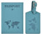 Greyoe Cover Passaporto, Portapassassaporto, Portapassaporto, Custodia per Passaporto in pelle PU + Etichetta per Bagagli Portapassaporto da Viaggio Uomo e Donna Essenziali da Viaggio (Blu)