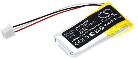 TCTK Akku 220mAh Kompatibel mit [Logitech] G435 Ersetzt 521630, 533-000201