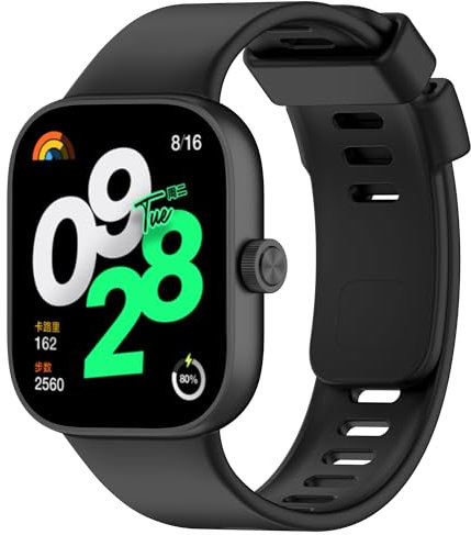 SMYAOSI Correa Compatible con Xiaomi Redmi Watch 4, Correa de Repuesto de Silicona Suave Correa para Xiaomi Redmi Watch 4/Xiaomi Band 8 Pro Strap - Correa Hombre Mujer (Negro)