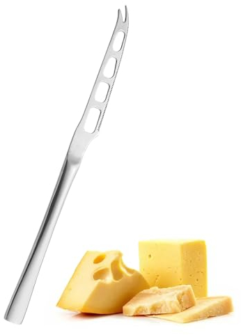 TiooDre Couteau à beurre en acier inoxydable - Couteau à fromage - Argenté - Dentelé - Pour pain, beurre, fromage, confiture, chocolat, crèmes