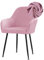 Highdi Stuhlhussen mit Armlehne, Stretch Samt Stuhlbezug Hochlehner Esszimmerstühle Bezug Sesselbezug Hussen für Stühle Waschbar Universal für Esszimmer Hotel Bankett Deko (Rosa,4er Set)