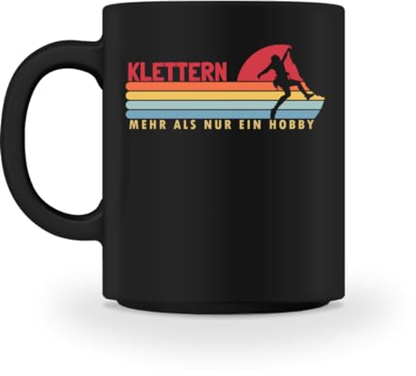 Generisch Escalada más que un hobby Escalada de alpinismo Kraxler Escalada - Taza, Negro , 50/52