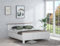 Forte ILOPPA Bett 190 200, Weißes Bett im Landhausstil, Bettgestell, Liegefläche: 180 cm x 200 cm, Holzwerkstoff, Nelson Eiche/Schneeeiche Holzdekor, 193 cm breit x 95,2 cm hoch x 210,4 cm tief