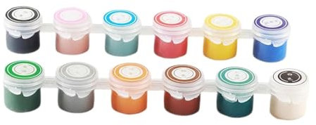 Biitfuu Ensemble de Peinture en Céramique, Kit de Pigments Purs, 12 Couleurs, Supportent des Températures élevées pour L'artisanat, la Poterie en Céramique