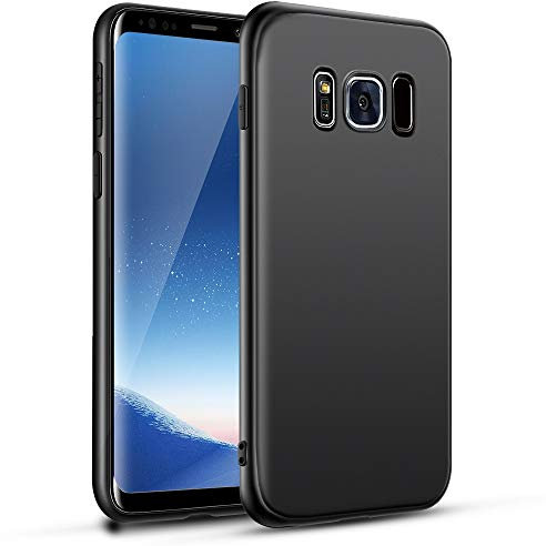Posdou Hülle für Samsung Galaxy S8 Handyhülle, Ultradünne Weich TPU Silikon Telefonhülle Kompatible mit Samsung S8, Stoßfest Anti-Scratch Gummi Matt Case Cover Galaxy S8 Schutzhülle, Schwarz