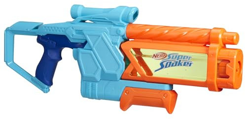 Hasbro Nerf Super Soaker Mega Dunk-Fill, Blaster Giocattolo ad Acqua, Giochi da Esterno per Bambini e Bambine dai 6 Anni in Su, Serbatoio da 1005 ml Facile da Riempire, Arancio e Celeste