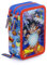 L'ERBAVOGLIO - ASTUCCIO SCUOLA 3 ZIP ORIGINALE PER DRAGON BALL SUPER - COMPLETO DI 44 PEZZI (AZZURRO/ROSSO)