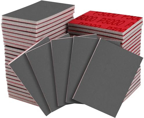 Shineboc 20 Stück Schleifschwämme Set, 3000 Körnung Nass-Trocken-Schleifpapier, Flexibler Schleifschwamm Holz, Professional Schleifpads für Metall, Holz, Farbe, Spachtelmasse, Autokarosseriereparatur