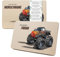 Yabaduu Individuelles Holzbrett für Kinder 23,5x15cm Frühstücksbrettchen Brotzeitbrett personalisiert aus Holz Tier-Motiv als Geschenk Geburtstag Kind RV007 (24 Monstertruck, Mit Wunschname)