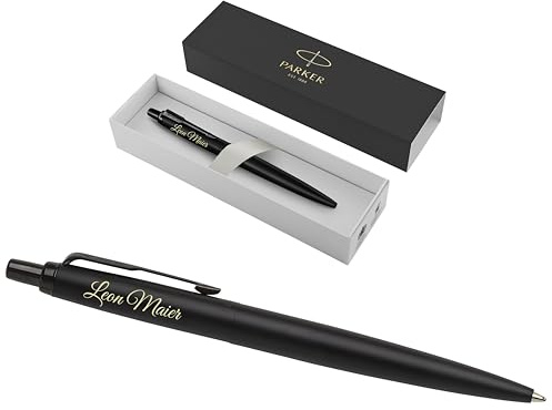 PARKER Jotter XL Monochrome Kugelschreiber mit Gravur – Eleganz trifft Persönlichkeit (Schwarz)