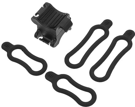 BESPORTBLE 1 Set Flashlight Bracket Car Clip Helmet Scooter Pump Cage Pram Cycling Tail Light Strip Inflator Headlight Clamp Riding Quad Bicycle Drink Wheel Lights Para Holder Black Plastic