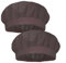 Visxcnu2 Piezas Gorro de Chef Redecilla para Cocina Servicio de Alimentos,Media Malla Elástica Transpirable para Panadero, Mujer, Catering, con Sombrero de Chef con ala-marrón