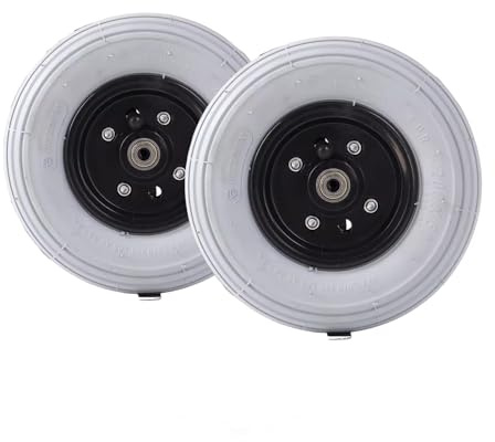 Generisch 8 Zoll Rollstuhl Vorderrad, 200 X 50 Gummi Luftreifen, Ersatzrad für Elektrorollstühle, Lager 8 mm/5/16 Zoll