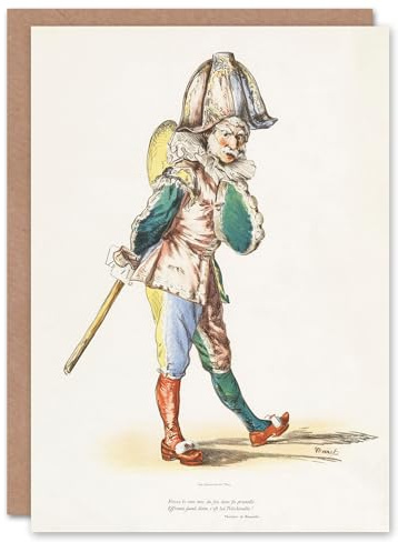 Artery8 Edouard Manet Art Card Polichinelle Clown Portrait