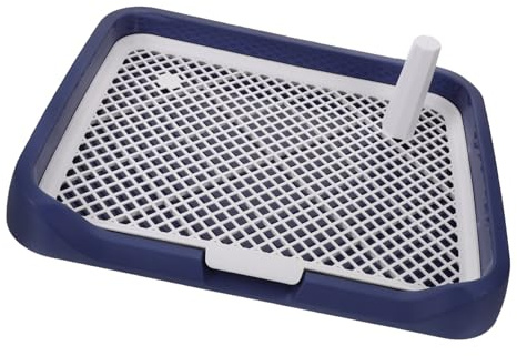 NUOBESTY Bandeja De Baño para Perros Resistente y Antip Salpicaduras, Inodoro Plástico Grande para Entrenamiento Interior, Bandeja Azul para Cachorros y Perros Medianos