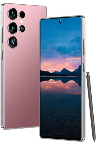 Maustron I25 Ultra Simlockfreies 5G Smartphone ohne Vertrag | Android 14, 8GB+256GB, 7.3 HD+, Octa Core, 64MP+108MP, Dual SIM/GPS | DE-Version(Rose Gold)