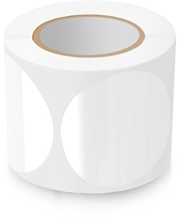 NIYATA Transparent & Removable Round Labels, 500PCS 50mm Self-Adhesive Wafer Seals, Waterproof for Professional Packaging, Gifts & Envelopes