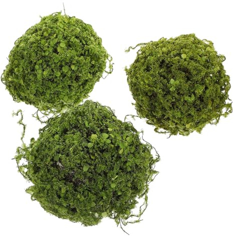 MINAOLULUS 3 Pezzi Palline di Finta Arte Topiaria Verde in Plastica, Sfere di Piante Artificiali Sospese per Decorazione Casa, Banchetti e Giardino, Resistente e Facile da Pulire