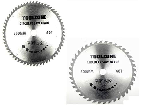 Toolzone TCT Circular Saw Blades 2Pc 300mm 40 and 60 Teeth
