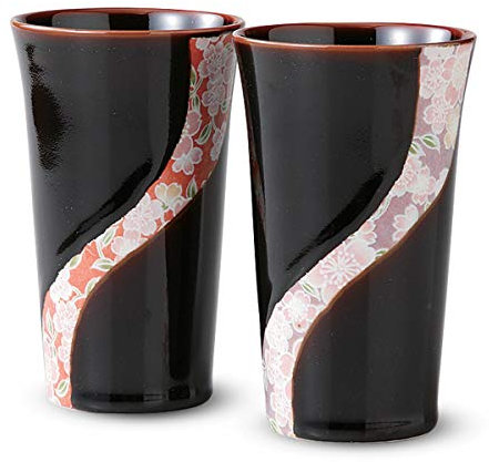 Moderne paire Kyo Yuzen tasse de bi?re ama-717621 porcelaine frais (Japon import / Le paquet et le manuel sont ?crites en japonais)