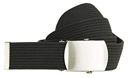 shenky Stoffgürtel | 4cm Breite | Stoff Gürtel mit Gürtelschnalle | Herrengürtel | Canvas | Damen | Schnalle | Damengürtel | belt | kombinierbar | Textilgürtel | 140cm | Schwarz