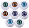 8pcs 14 mm muñeca Ojos mitad redondo acrílico Eyeball para Reborn Baby Doll de oso DIY