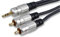 Pro Signal – Prise jack stéréo 3,5 mm vers 2 x Phono (RCA) vers prise Plug Lead, 20 m Noir