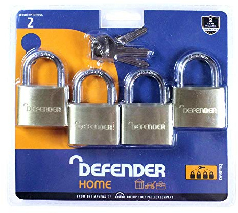 40MM BRS Padlock QUADPACK DFBP4Q