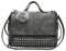 NICOLE & DORIS Umhängetasche für Damen Henkeltasche Boston-Taschen Einkaufstasche, Schultertasche mit Bommel Schwarz
