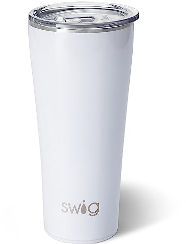MMSD Stainless Steel Signature 32oz Tumbler with Spill Resistant Slider Lid and Reusable Straw in Diamond White
