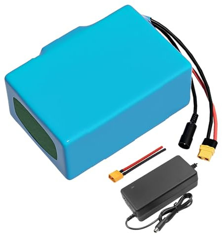 Seilylanka 24V 15Ah Li-Ion Pacco Batteria E-Bike Bicicletta elettrica 6S5P con Caricabatterie 115x105x70mm