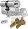 DOM iX Twido 333iX7T Doppelzylinder mit 10 Schlüssel, Länge (a/b) 30/30mm (c= 60mm), mit Sicherungskarte, mit Not- u. Gefahrenfunktion