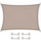 CelinaSun Sonnensegel wasserdicht PES Rechteck 2,5x3m Taupe UPF 50+ Premium Sonnenschutz inkl Befestigungsseile