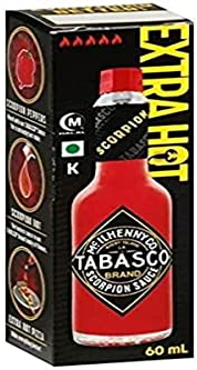 TABASCO® Scorpion Sauce (60ml) La salsa más picante disponible de Tabasco. Para los amantes del picante y de las aventuras esta es vuestra compra!